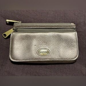 Women’s Fossil Gold-Tone Leather Wallet